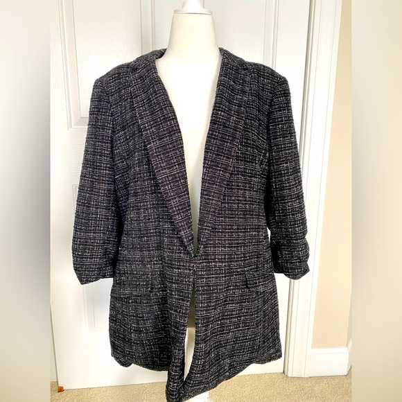 INC International Concepts Black Tweed Blazer, Women’s XXL - Picture 2 of 8